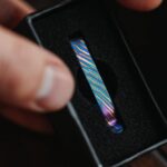 Titanium Damascus Pen Clip - Image 2